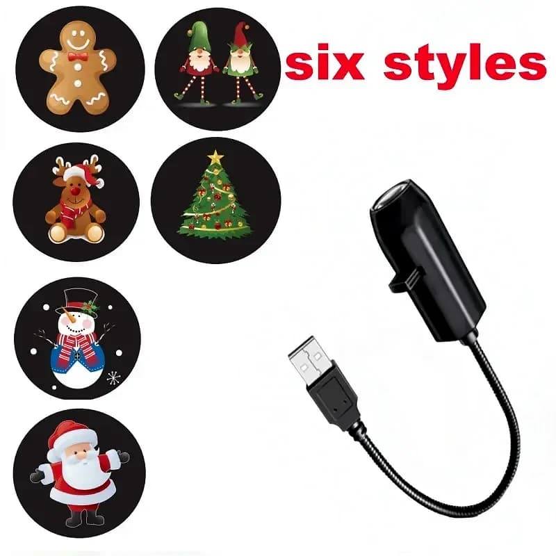 USB Christmas Projector Night Light